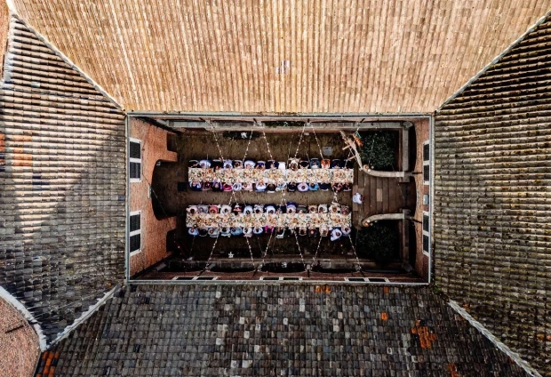 Feestmoment bij Kasteel Dussen
