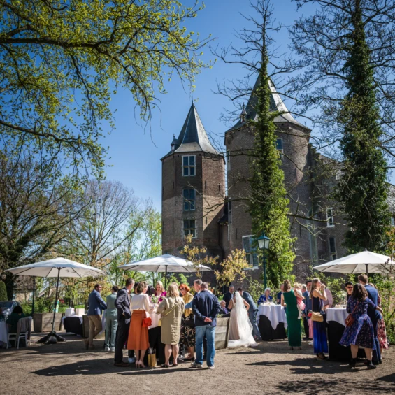 Borrel nazomer bruiloft Kasteel Dussen