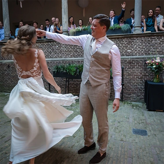 Fotoshoot bruidspaar Kasteel Dussen